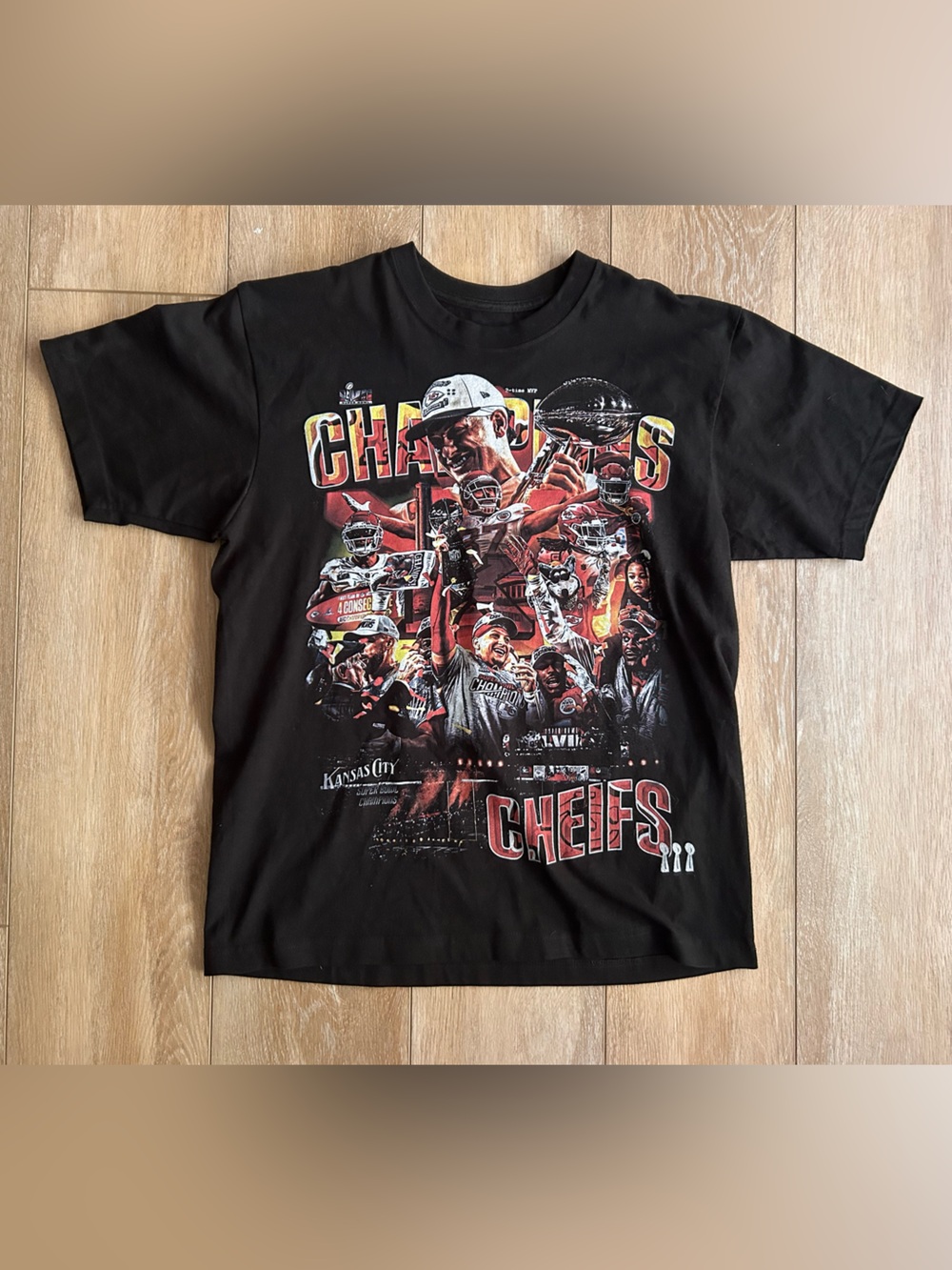 Kansas City Chiefs Black Graphic Short Sleeve Tee